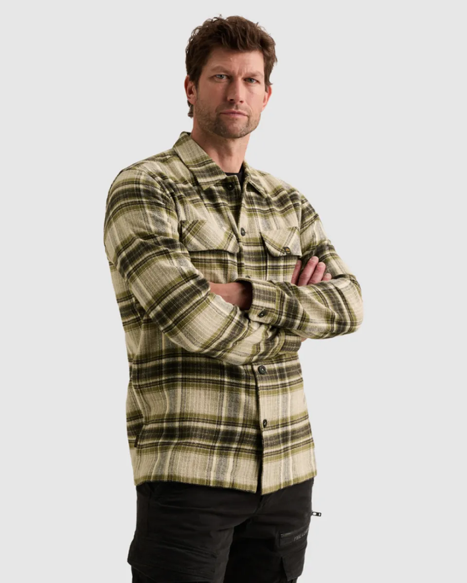 PME LEGEND-Long sleeve shirt Brushed YD soft-PSI2608230-6380 Loden Green-GROEN