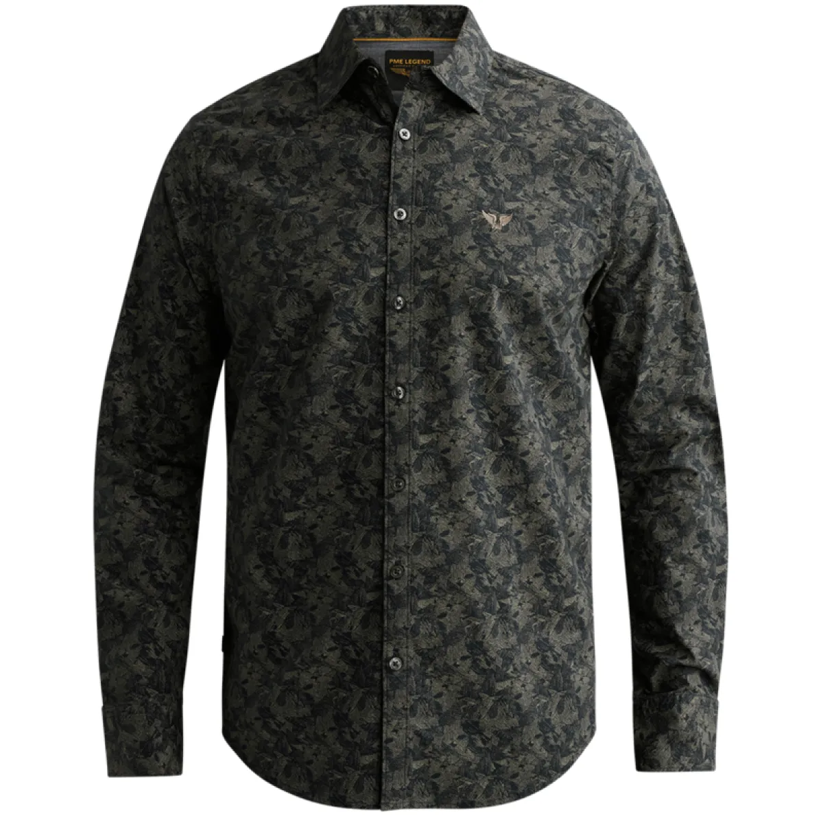 PME LEGEND-Long sleeve shirt Print on poplin-PSI2608208-5281 Salute-BLUE