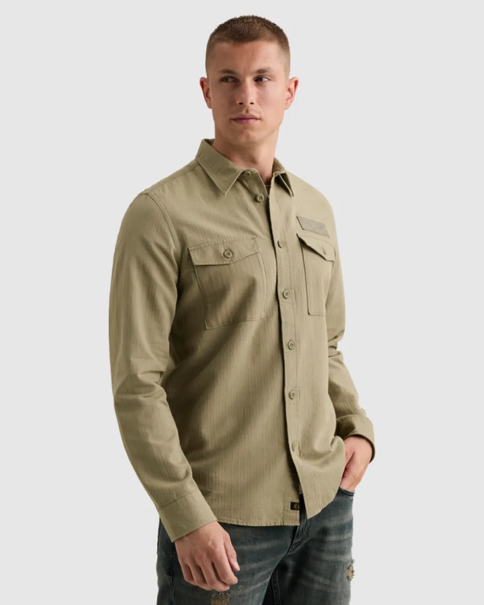 PME LEGEND-Long sleeve shirt Quilt Poplin-PSI2608213-6485-BRUIN