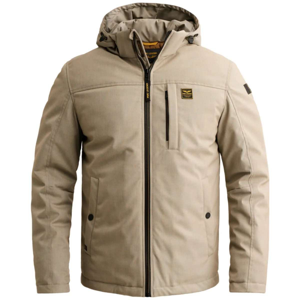 PME LEGEND-Semi long jacket STRATOR Melange T-PJA2608112-8011 Seneca rock-BEIGE