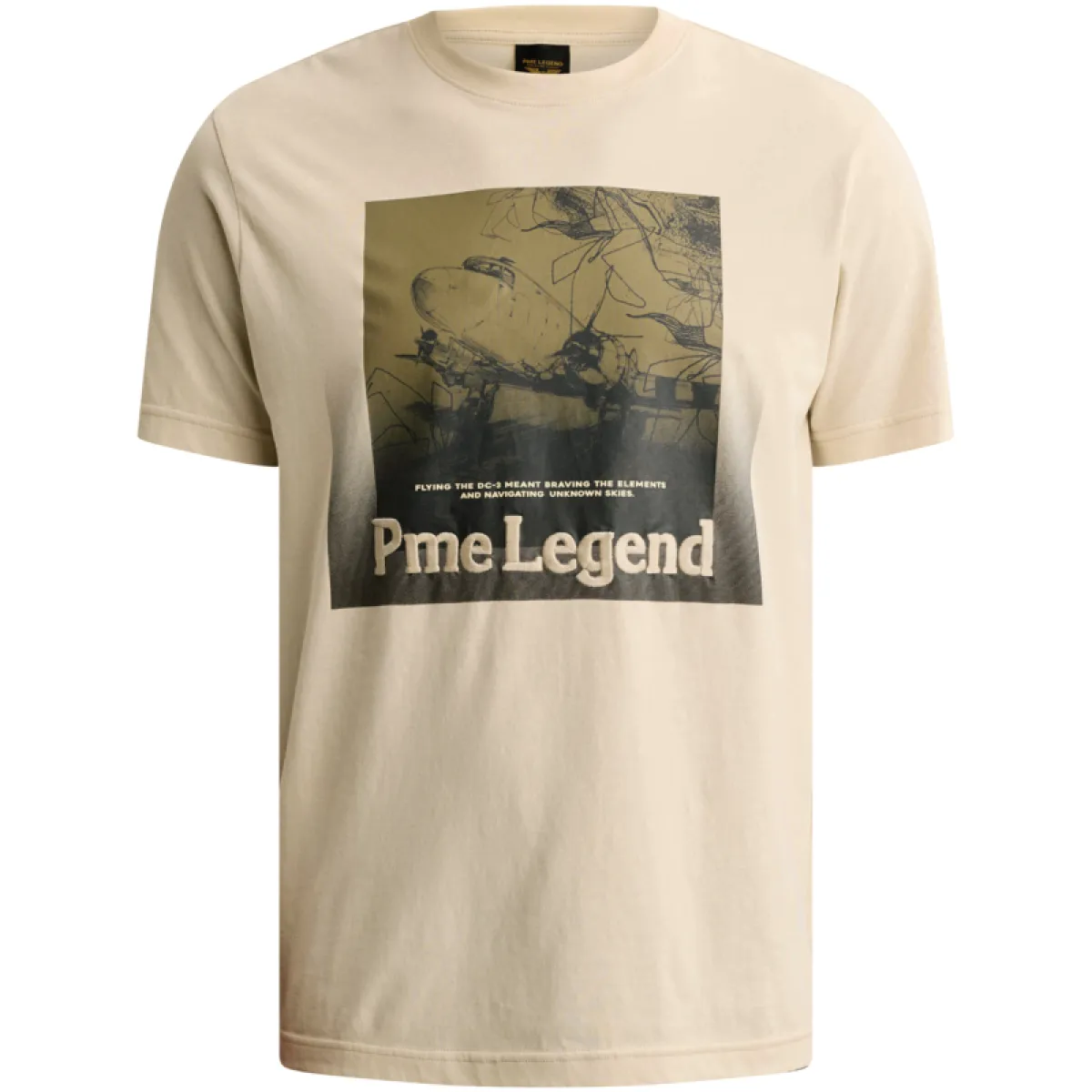 PME LEGEND-Short sleeve r-neck single jersey-PTSS2608571-7013 Bone white-OFF WHITE