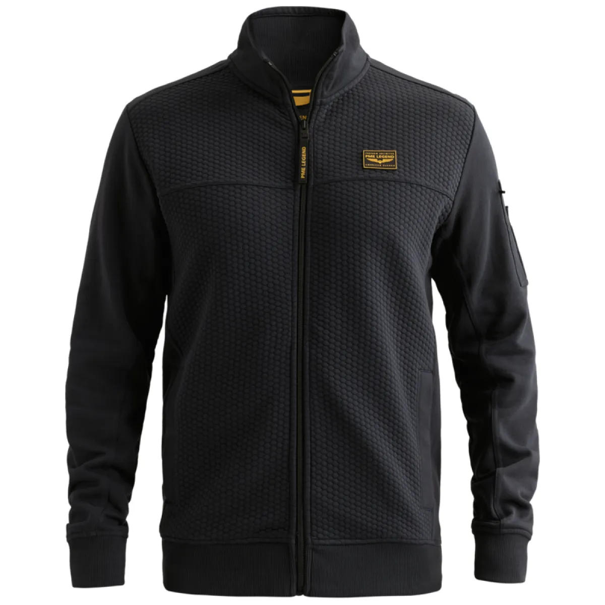 PME LEGEND-Zip jacket jacquard interlock fren-PSW2608436-5281 Salute-BLUE