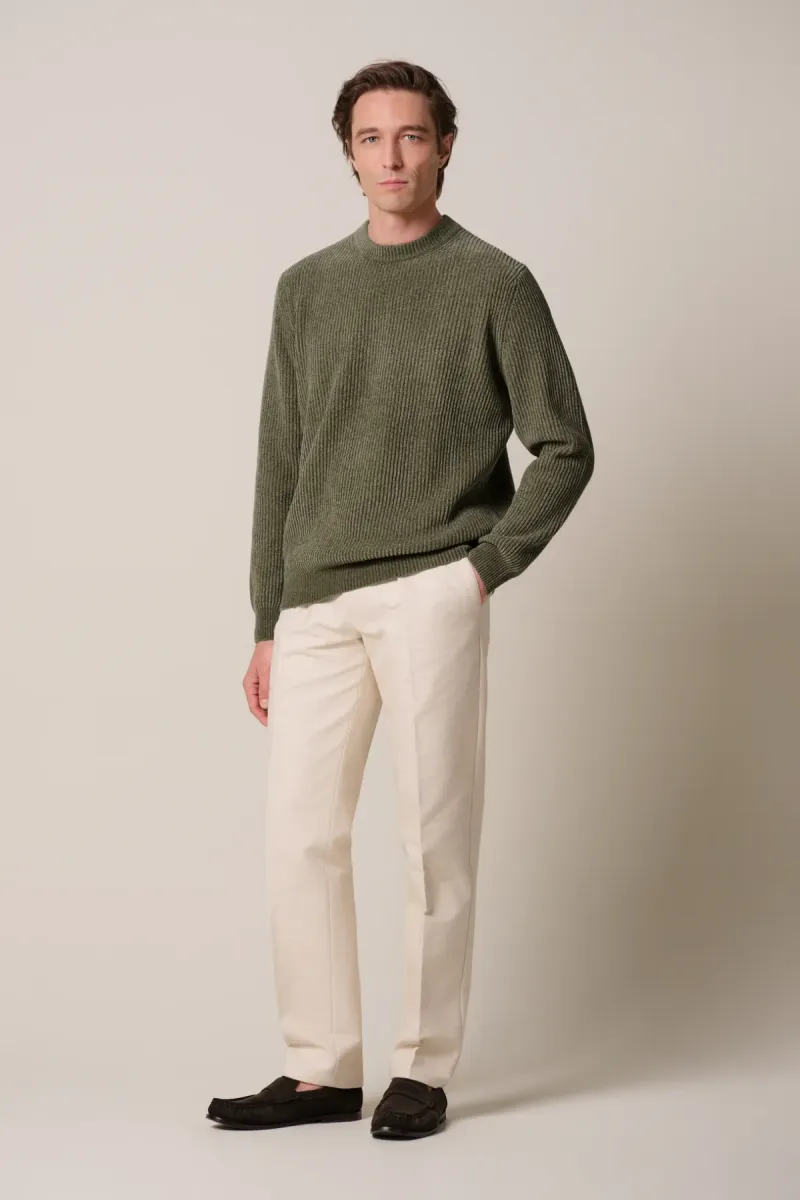 profuomo-chenille-crewneck-ppxj30034a-z-green-bruin-2 Profuomo-Chenille crewneck-PPXJ30034A-Z Green-BRUIN