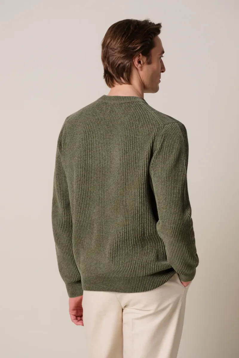 profuomo-chenille-crewneck-ppxj30034a-z-green-bruin-4 Profuomo-Chenille crewneck-PPXJ30034A-Z Green-BRUIN