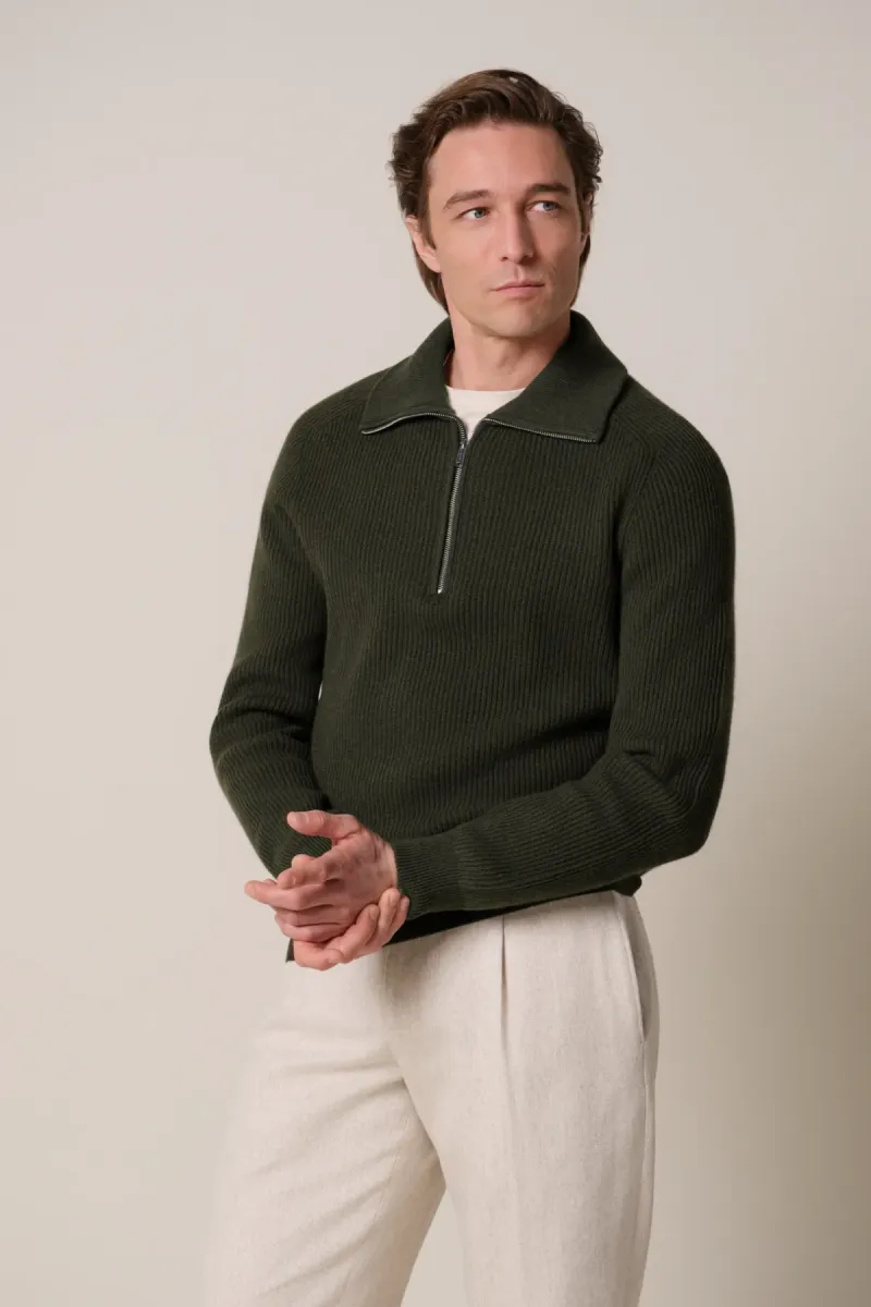profuomo-heavy-wollen-half-zip-ppxj30058e-z3-dark-green-donker-groen-1 Profuomo-Heavy wollen half zip-PPXJ30058E-Z3 Dark green-DONKER GROEN
