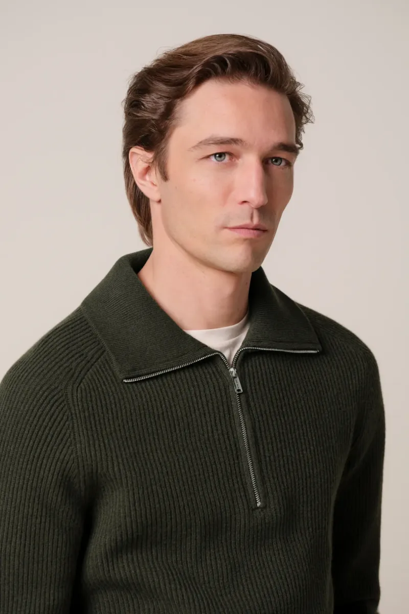 profuomo-heavy-wollen-half-zip-ppxj30058e-z3-dark-green-donker-groen-3 Profuomo-Heavy wollen half zip-PPXJ30058E-Z3 Dark green-DONKER GROEN