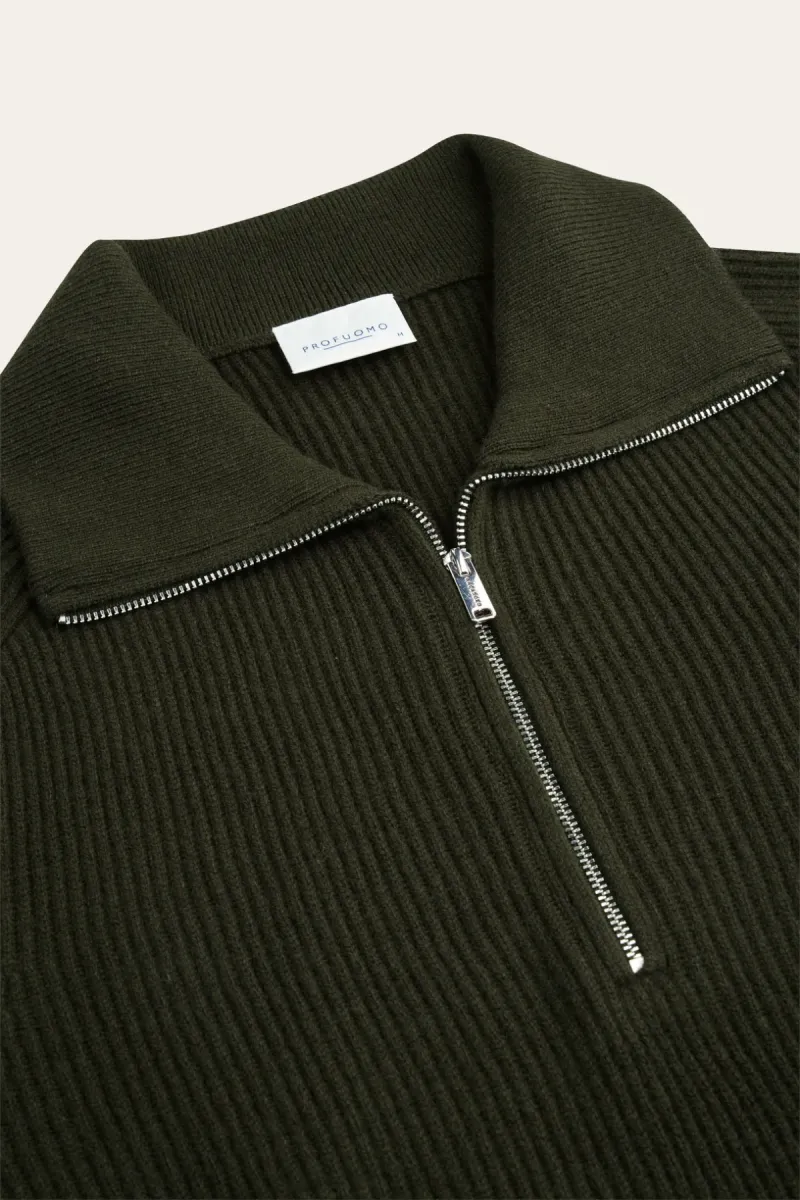 profuomo-heavy-wollen-half-zip-ppxj30058e-z3-dark-green-donker-groen-5 Profuomo-Heavy wollen half zip-PPXJ30058E-Z3 Dark green-DONKER GROEN