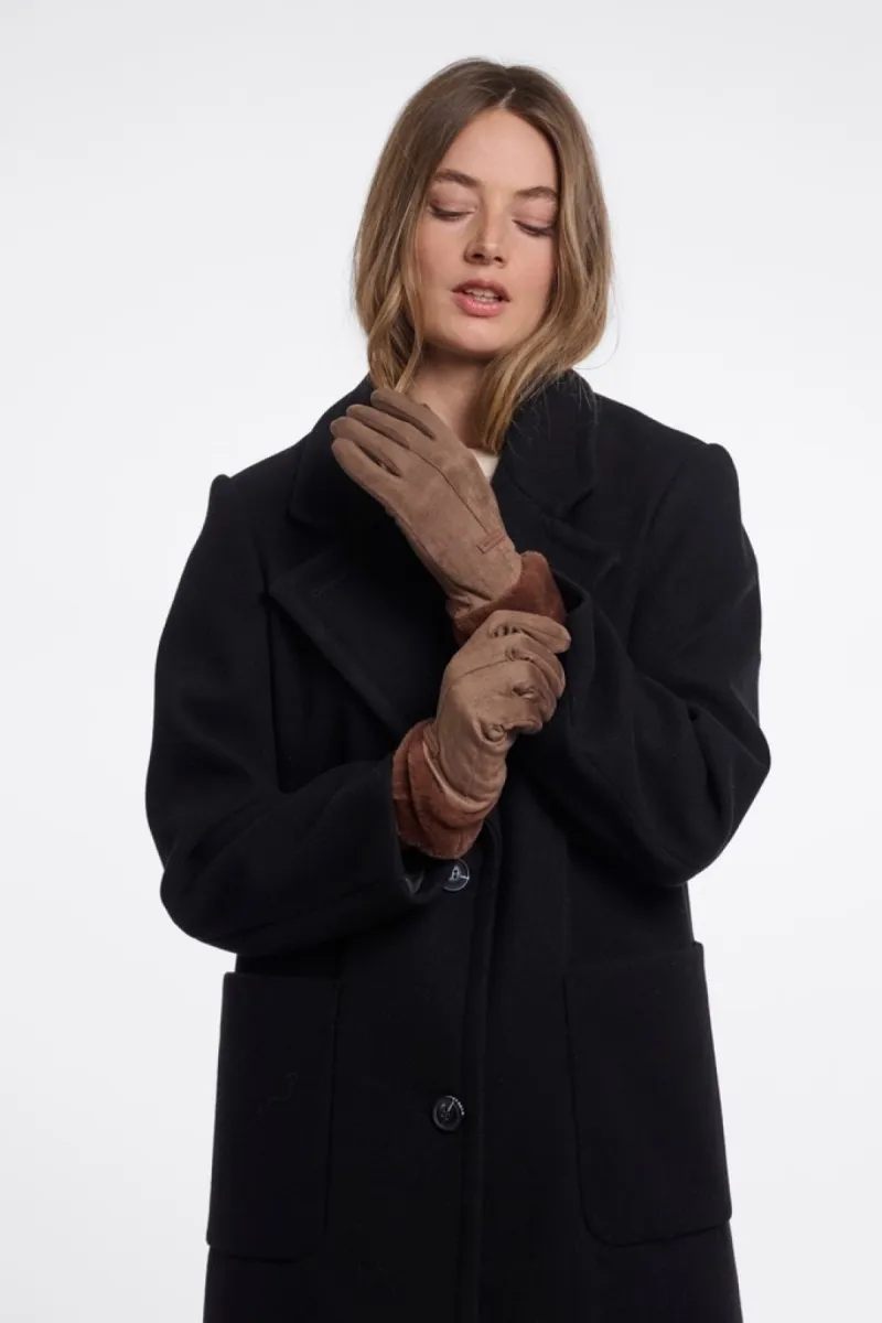 RINO & PELLE-Gloves With Faux Fur-Danzo 7002611-10877 Brown Russet-ROEST