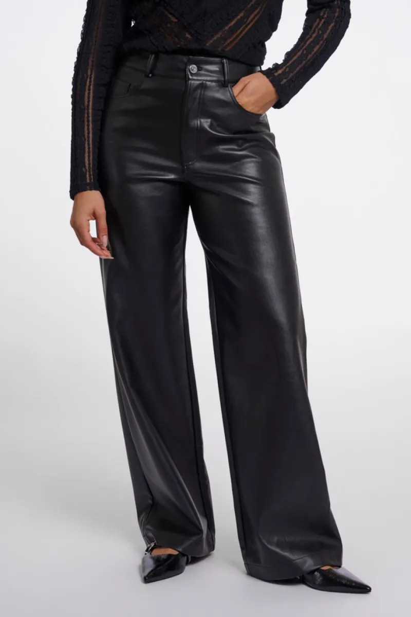 RINO & PELLE-Regular Length Straight Leg Pants-CorianRegular.7502612-9900 Black-BLACK