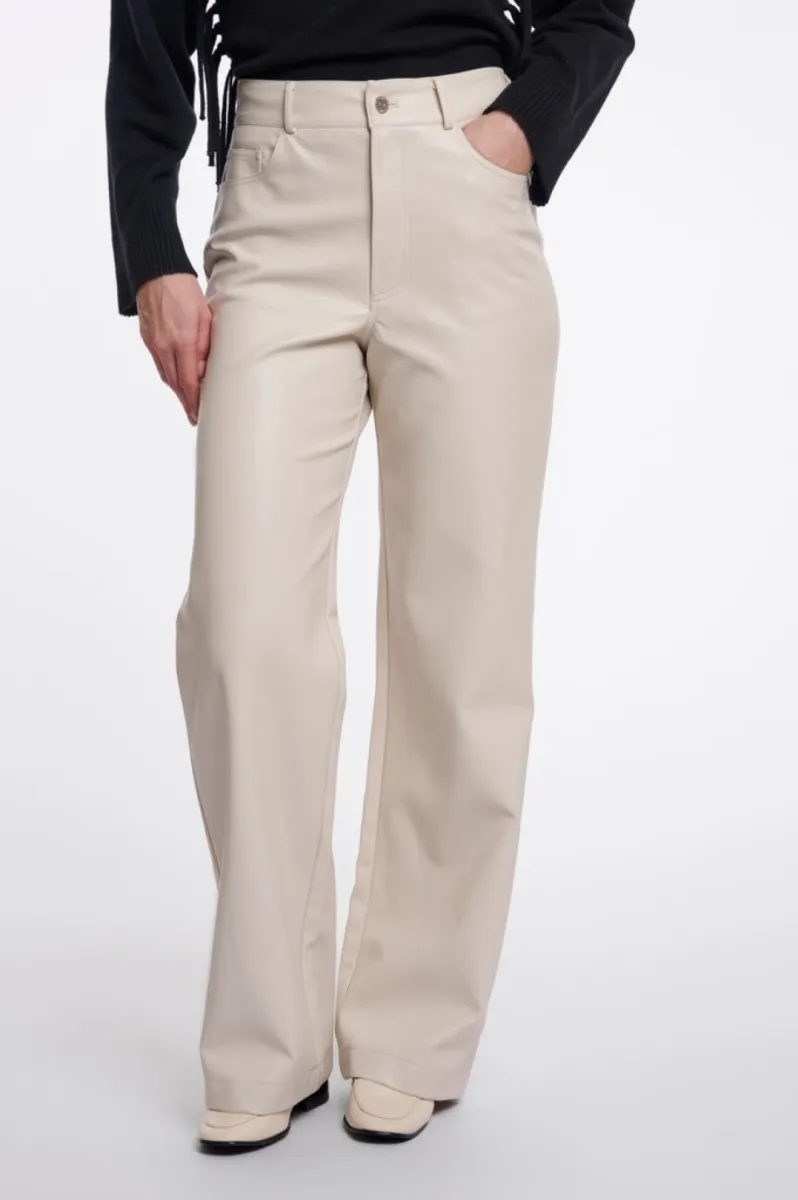 RINO & PELLE-Regular Length Straight Leg Pants-CorianRegular.7502612-999022 Birch-CREME