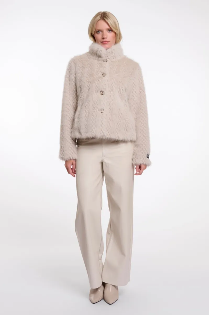 rino-pelle-single-breasted-faux-fur-jacket-vie7022611-10989-birch-dessin-creme-1 RINO & PELLE-Single Breasted Faux Fur Jacket-Vie.7022611-10989 Birch Dessin-CREME