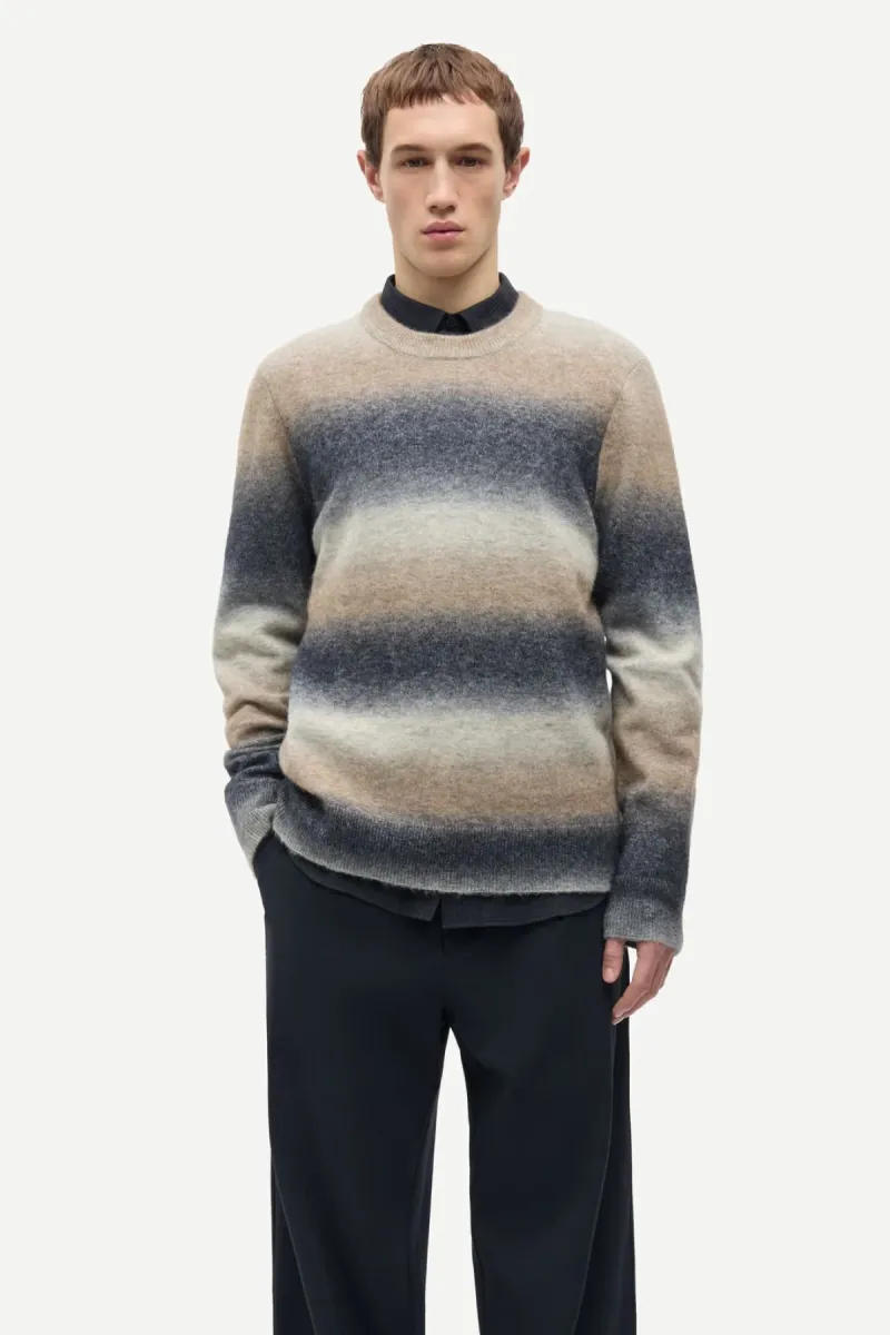 Samsoe Samsoe-Aiden crew neck 15012-M23400046-CLR002903 Salute st.-NAVY