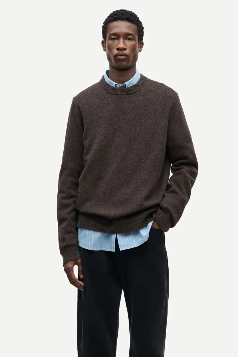 Samsoe Samsoe-Isak knit sweater 15010-M10000009-190840TCX Delicioso-BRUIN