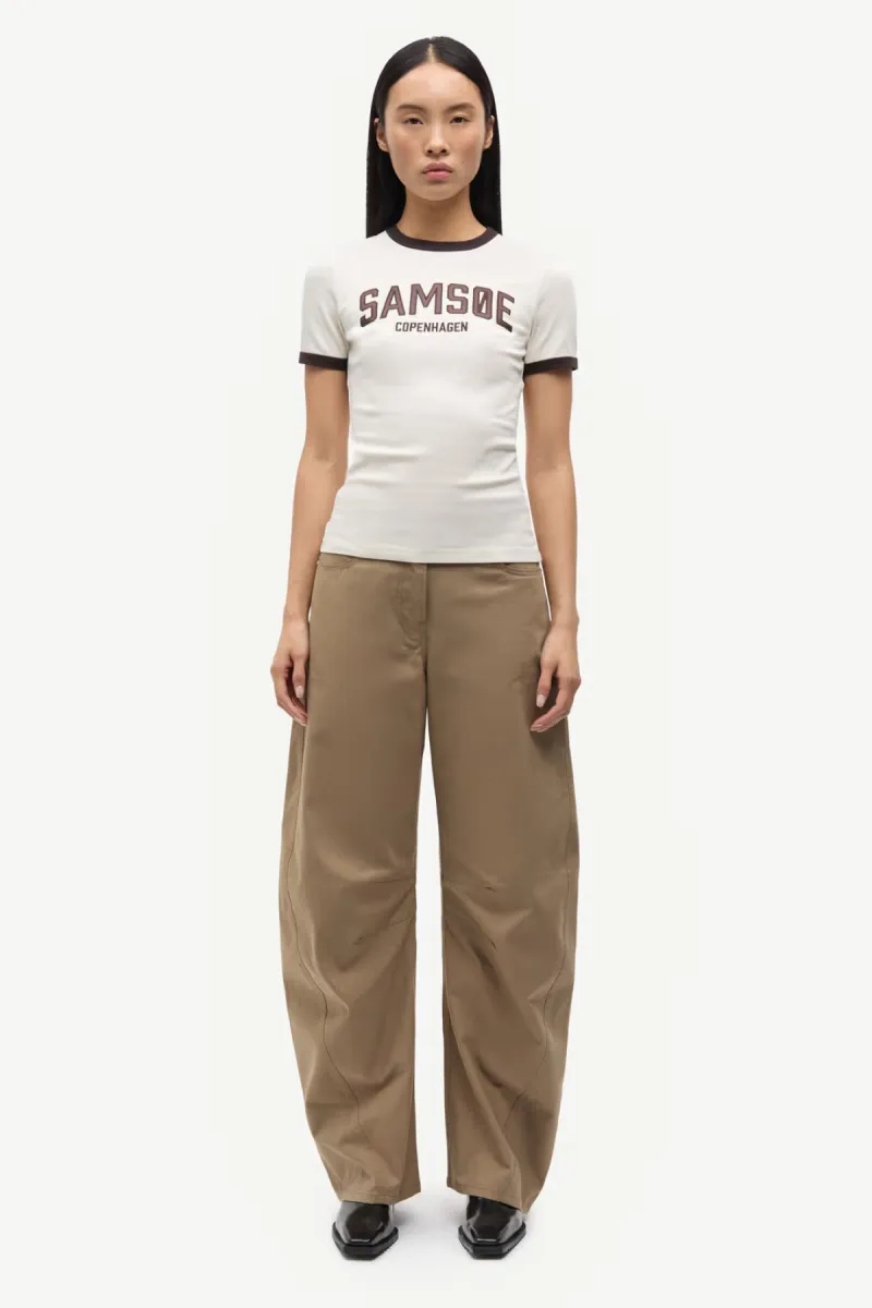 Samsoe Samsoe-Saharpo trouser 16179-F26300170-Lead grey-CAMEL