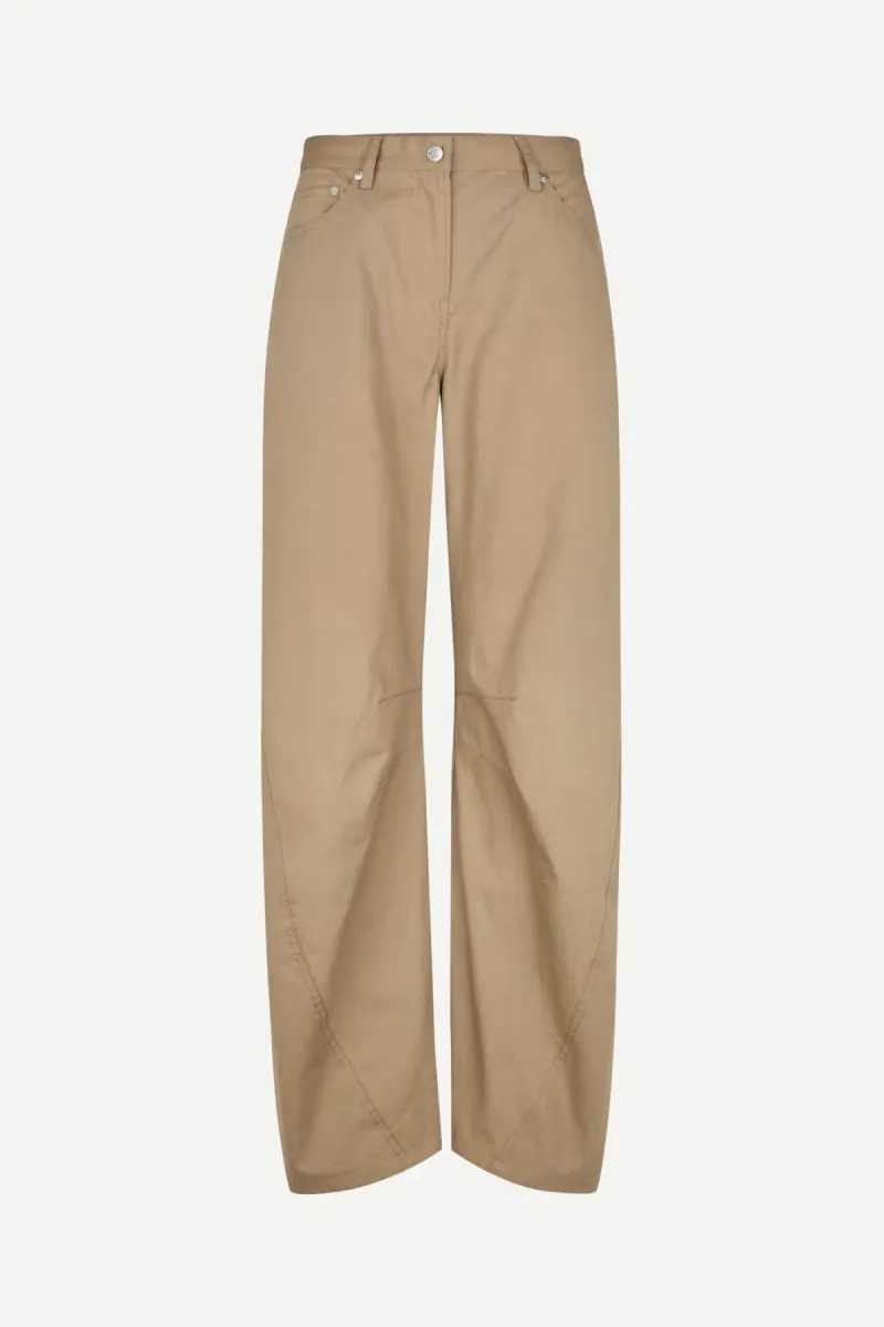 Samsoe Samsoe-Saharpo trouser 16179-F26300170-Lead grey-CAMEL