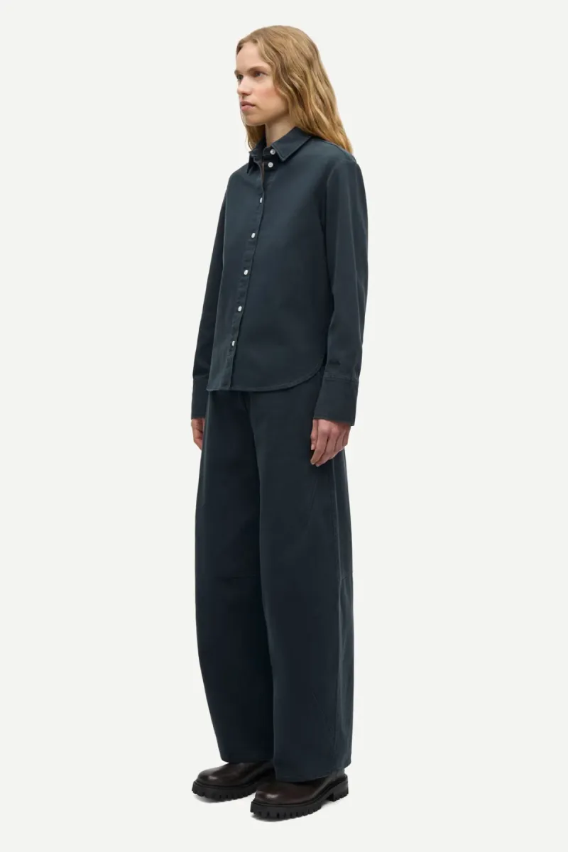 Samsoe Samsoe-Saroko trousers 15645-F26300158-CLR001421 Washed salute-NAVY