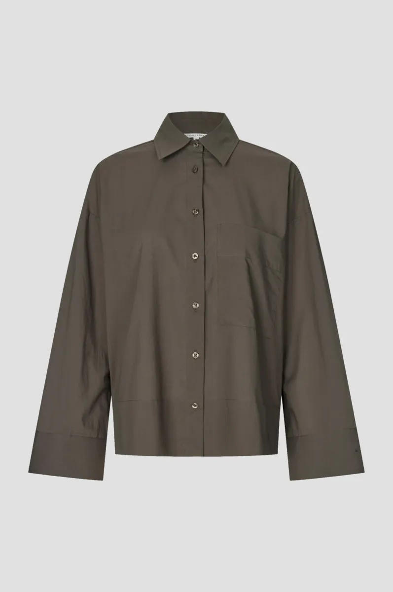 Second Female-60975-Lanna Shirt-8004 Black Olive-BRUIN