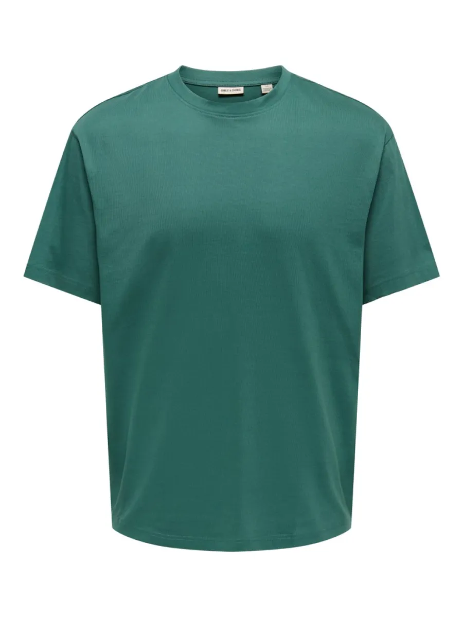 SONS-ONSFRED LIFE RLX SS TEE NOOS-22022532-Mallard green-GROEN