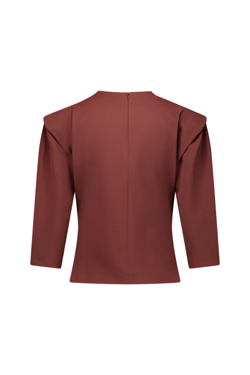 studio-anneloes-hailey-twill-top-14082-8600-chestnut-bruin-1 STUDIO ANNELOES-Hailey twill top-14082-8600 Chestnut-BRUIN