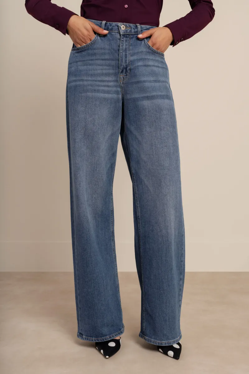 STUDIO ANNELOES-Lexie denim trousers-94853-6303 mid jeans-DENIM