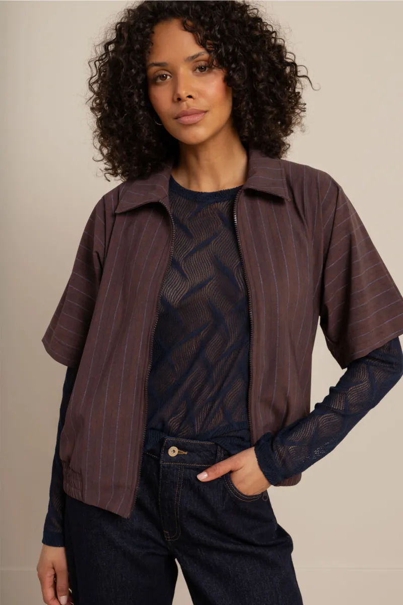 studio-anneloes-marcella-stripe-jacket-14099-8687-chestnut-espresso-bruin-1 STUDIO ANNELOES-Marcella stripe jacket-14099-8687 Chestnut/espresso-BRUIN