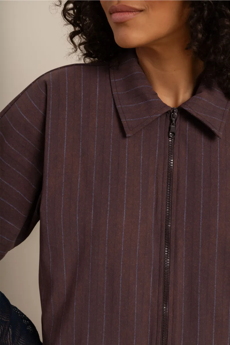 studio-anneloes-marcella-stripe-jacket-14099-8687-chestnut-espresso-bruin-2 STUDIO ANNELOES-Marcella stripe jacket-14099-8687 Chestnut/espresso-BRUIN