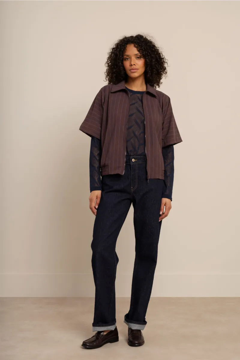 studio-anneloes-marcella-stripe-jacket-14099-8687-chestnut-espresso-bruin-3 STUDIO ANNELOES-Marcella stripe jacket-14099-8687 Chestnut/espresso-BRUIN