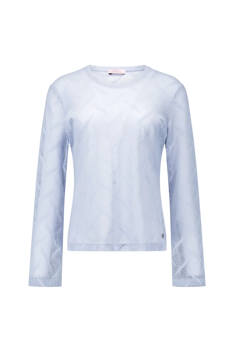 STUDIO ANNELOES-Reagan flair lace top-14111-6000 Sky blue-LICHT BLAUW