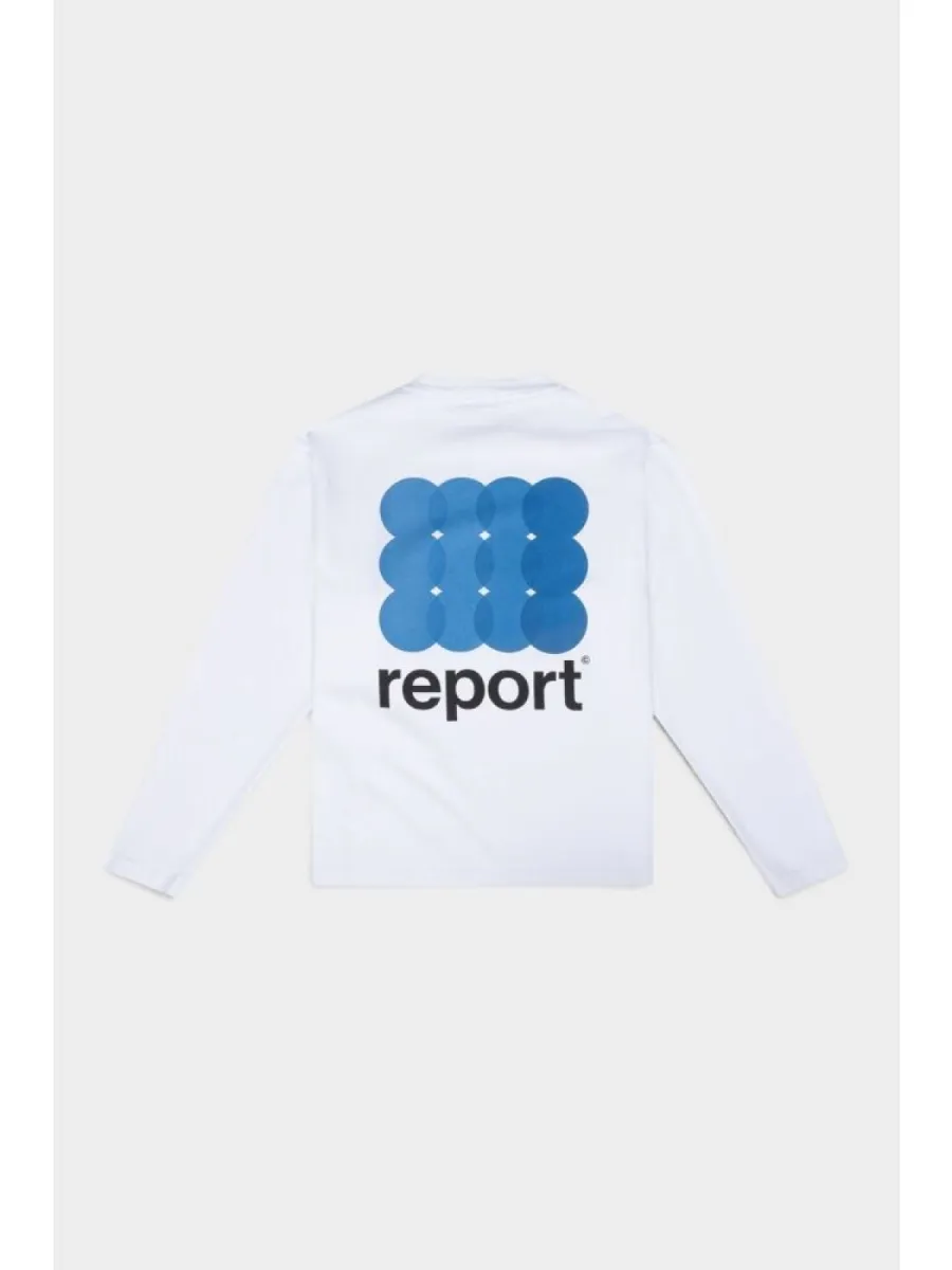 The Savage Report--12 Dots Longsleeve-White-WIT