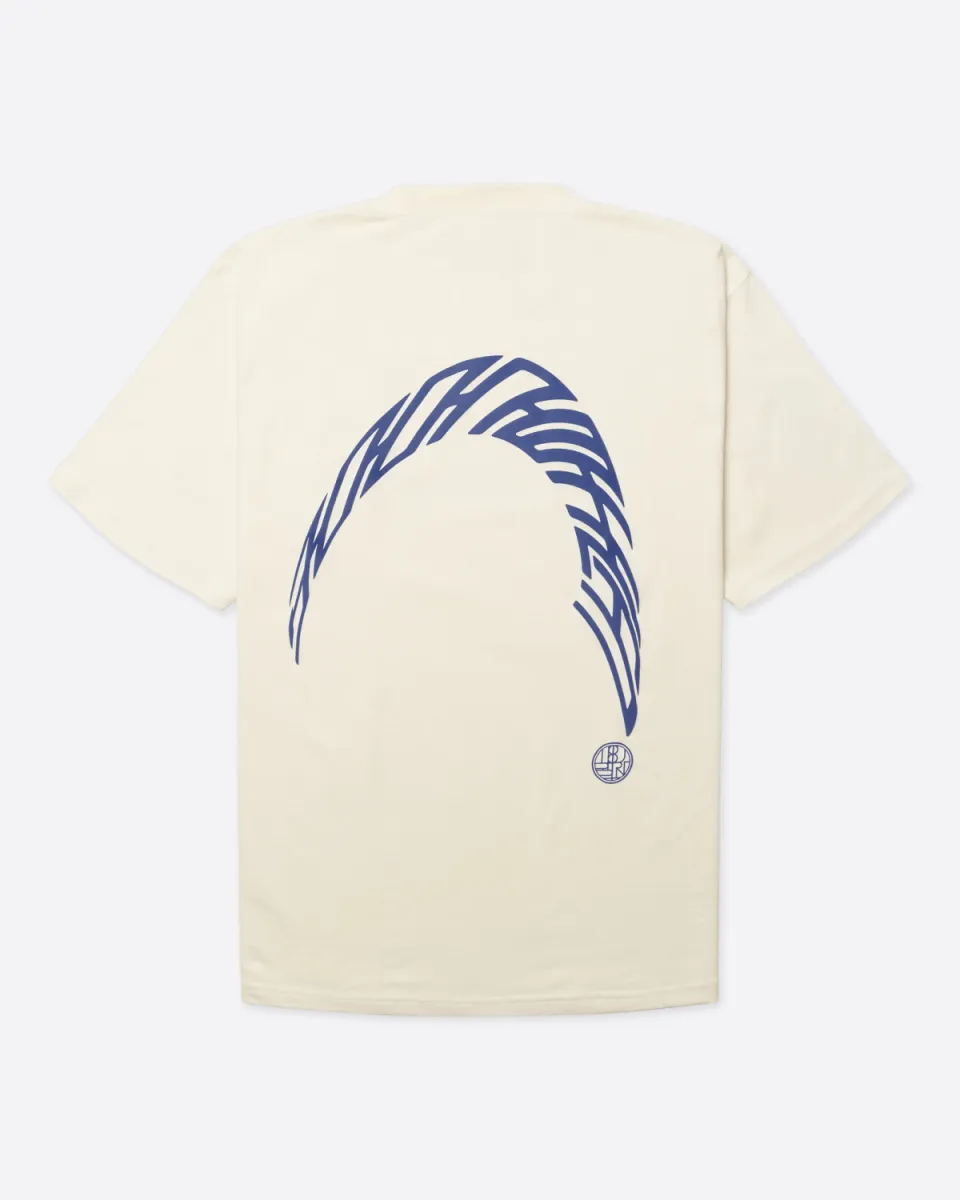 Woodbird-Baine warp tee-2626-416-Off white cobalt blue-OFF WHITE