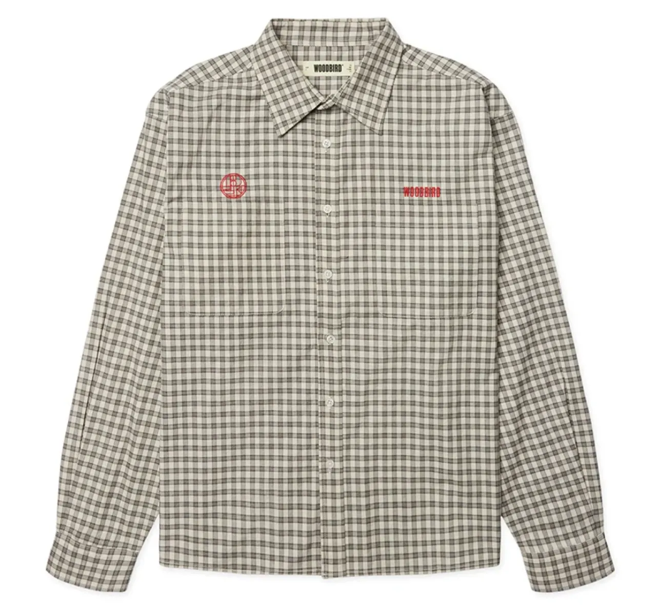 Woodbird-Buzo emb check shirt-2636-702-Off white-OFF WHITE
