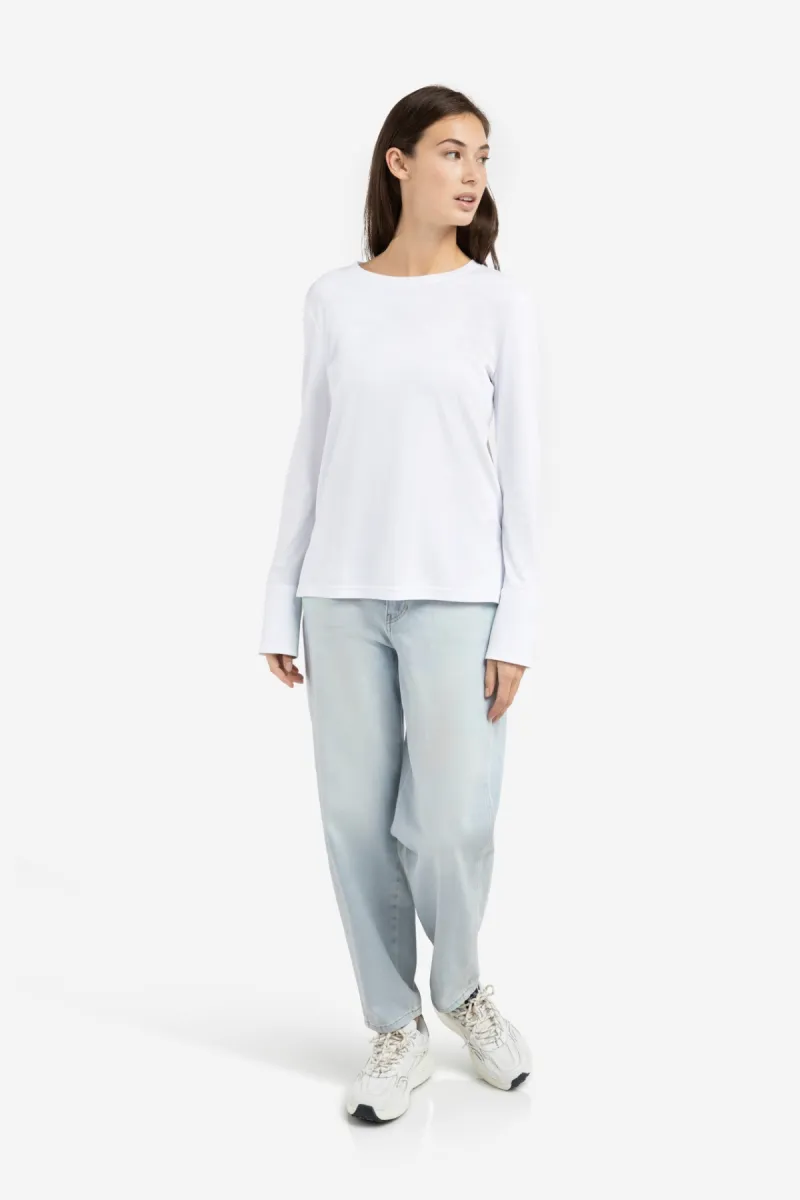 YAYA-Jersey top met lange mouwen en; Cotton-01-709321-00000-OFF WHITE