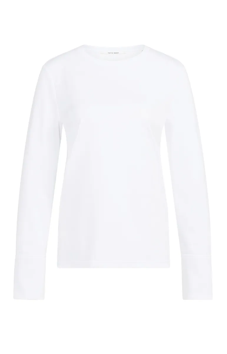 YAYA-Jersey top met lange mouwen en; Cotton-01-709321-00000-OFF WHITE