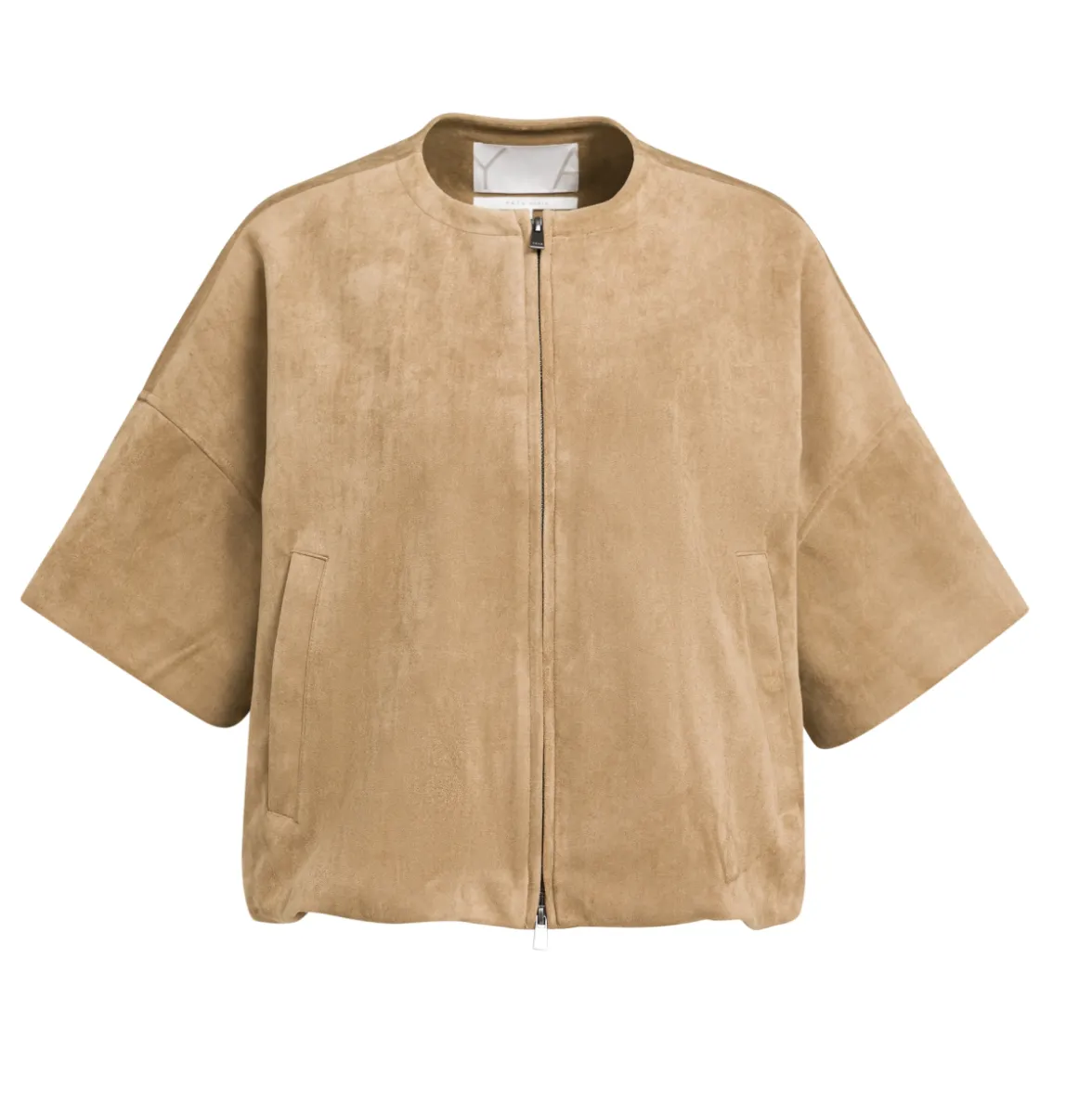 YAYA-Oversized su?de jasje met kort; Polyester/Elastane; 81018-02-009081-608-81018-BRUIN