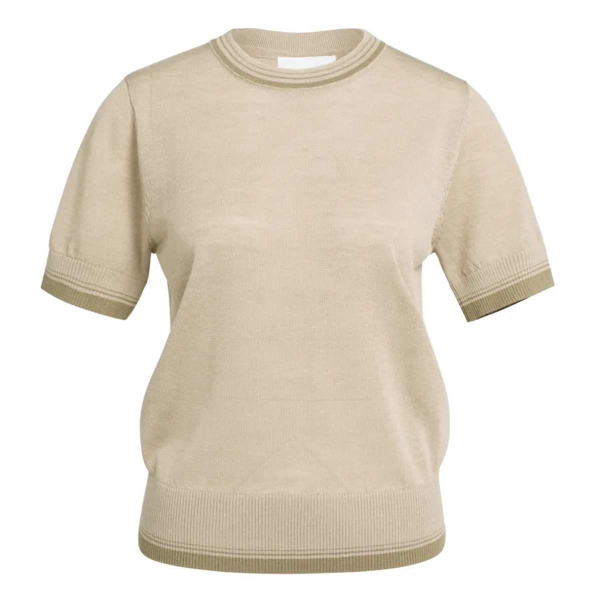 YAYA-Trui met grafische print en ko; Viscose/Polyester/Ramie; 990822-01-000610-608-990822-BEIGE