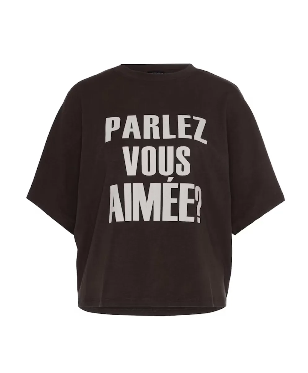 Aimee The Label--Elara-Brown Off White Letters-BRUIN