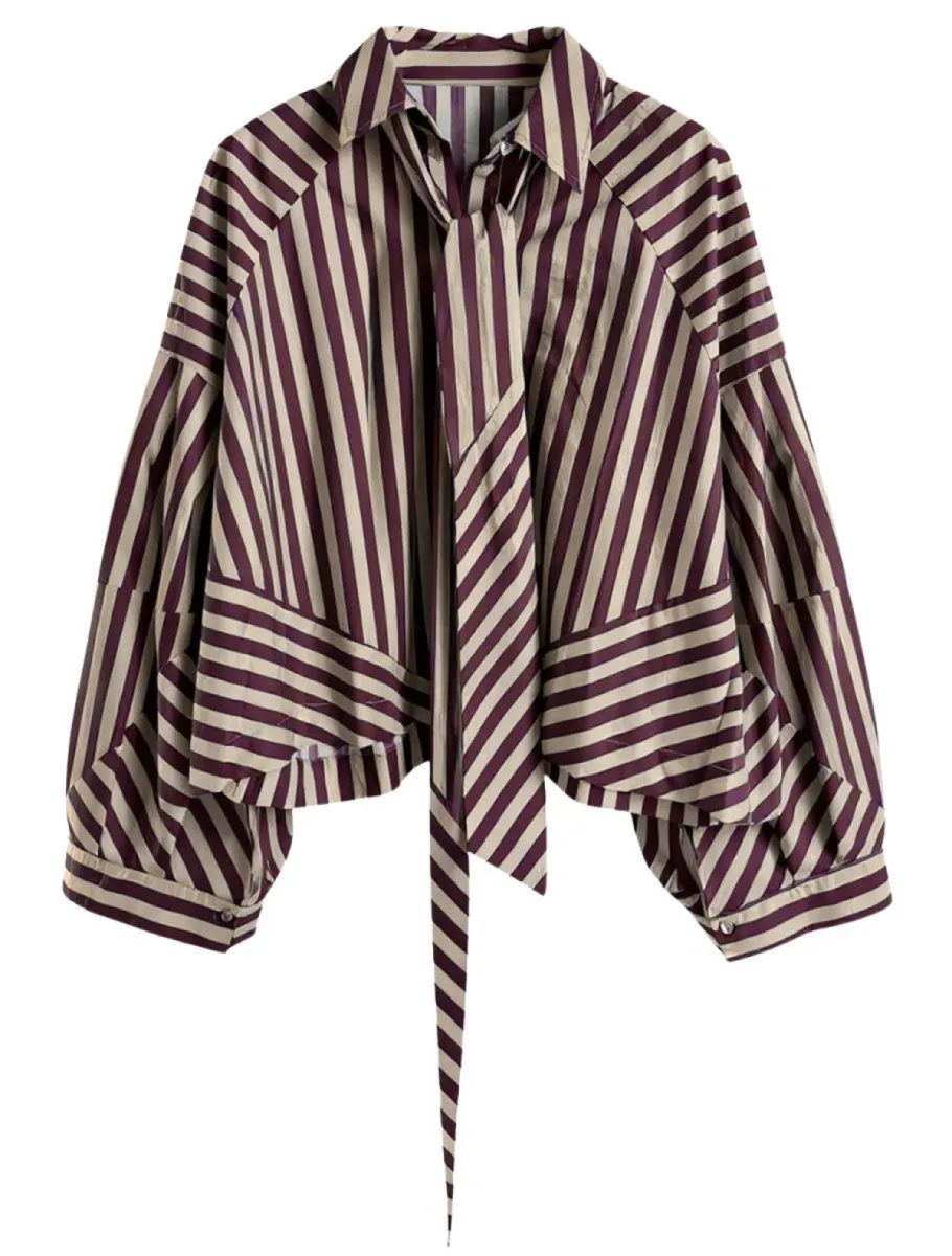 Aimee The Label--Oslo-Burgundy Stripe-BORDEAUX