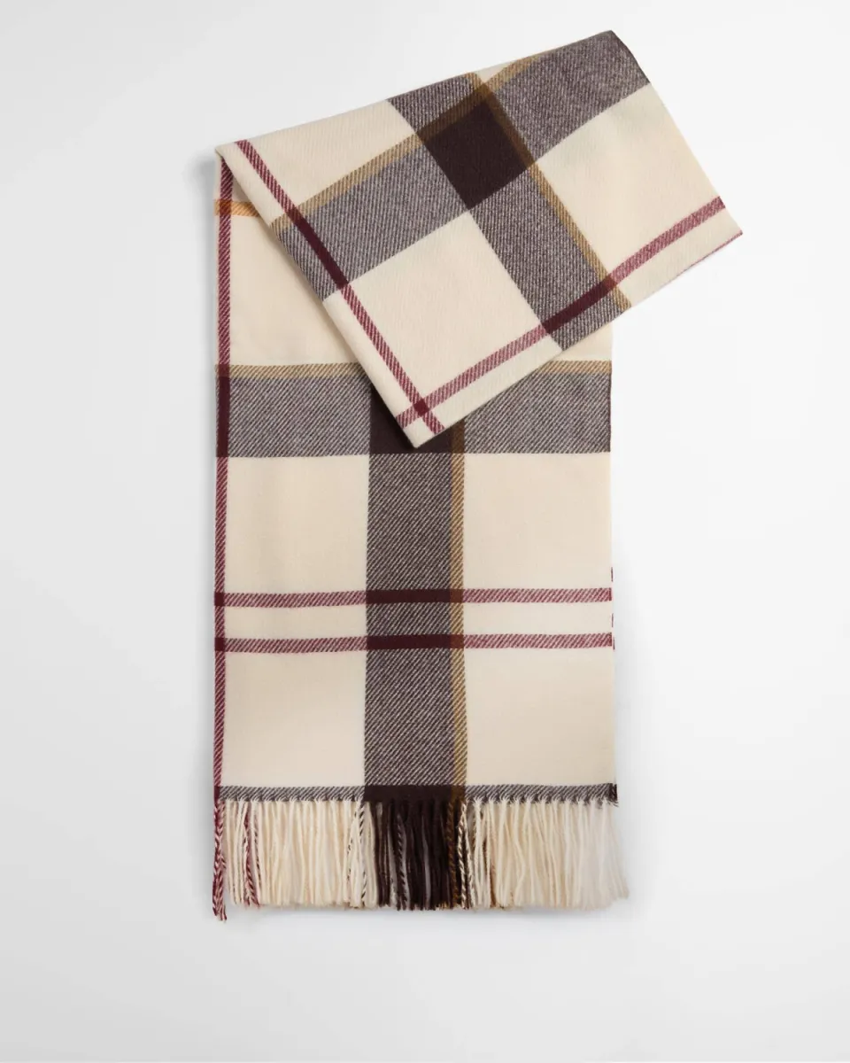 Barbour-Harriet tartan scarf-LSC0494-TN91 Light muted tartan-BEIGE