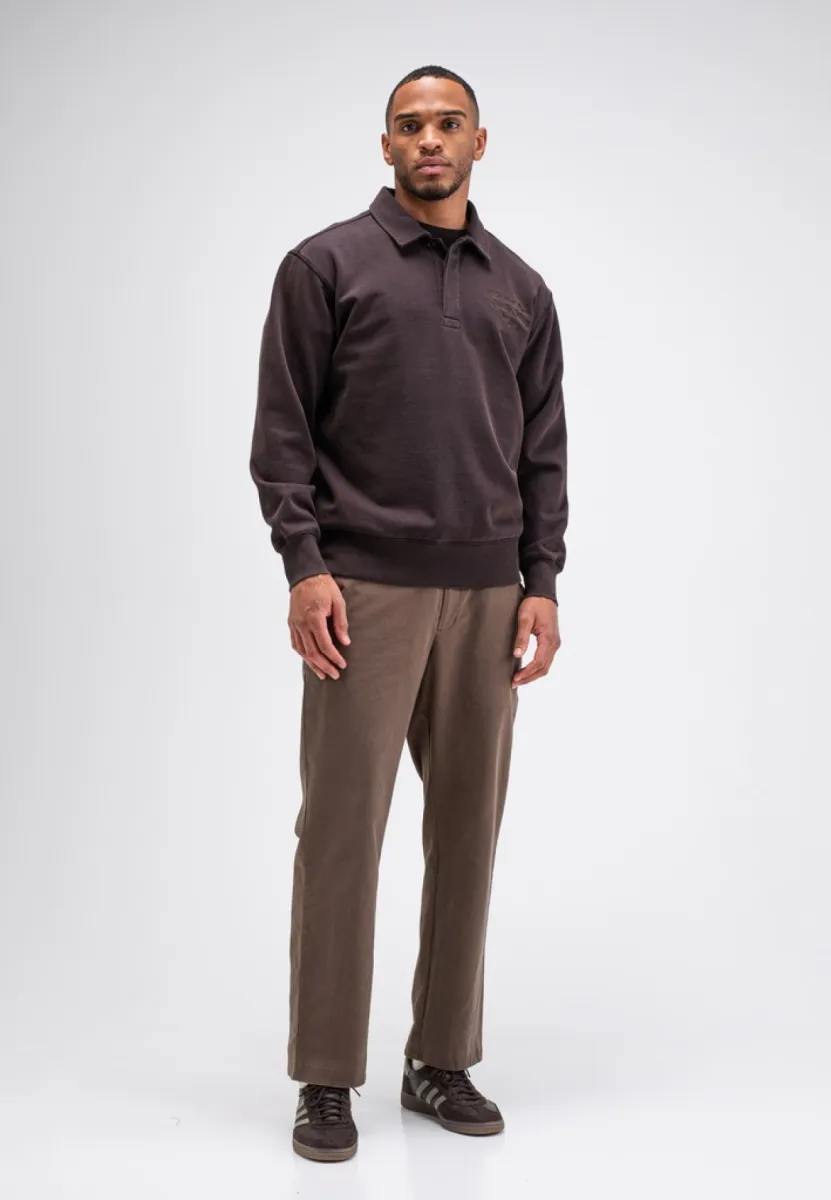 butcher-of-blue-curl-sweat-polo-m2623019-694-topaz-brown-bruin-2 BUTCHER OF BLUE-Curl sweat polo-M2623019-694 Topaz brown-BRUIN