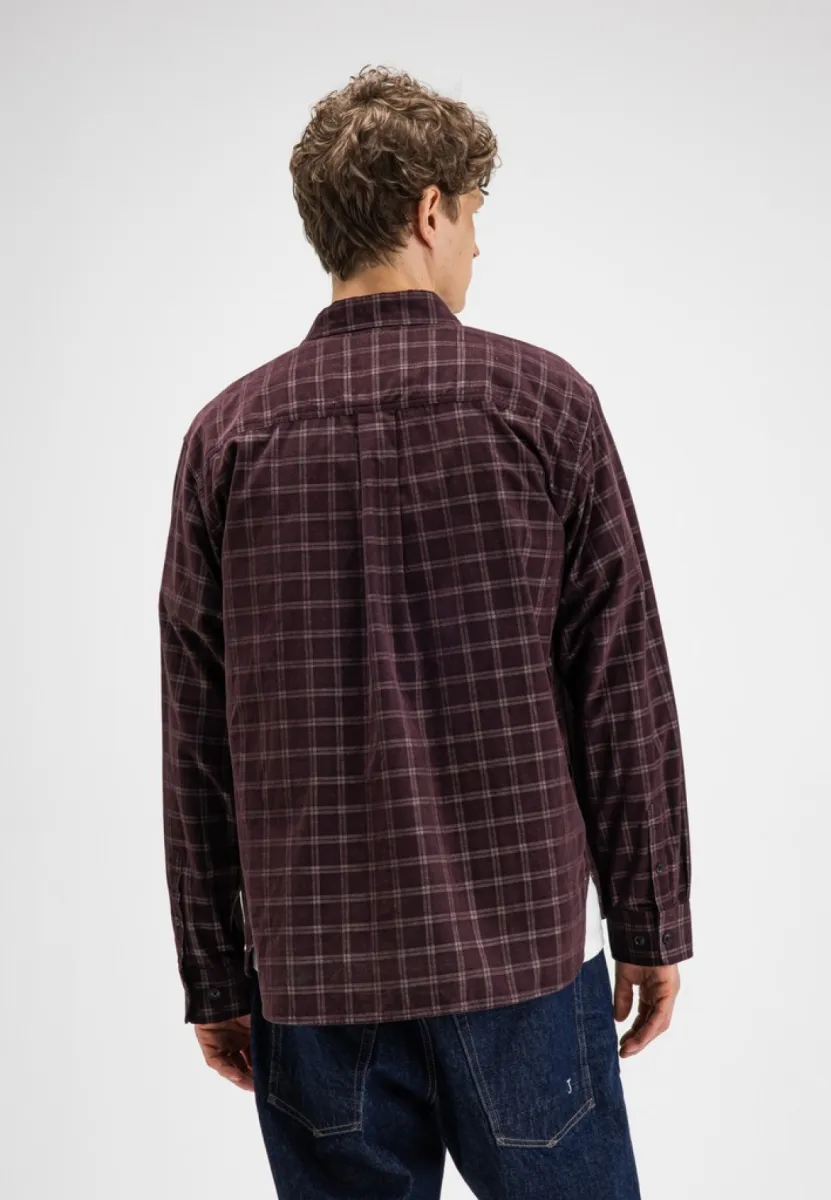 butcher-of-blue-judd-cord-small-check-shirt-m2624009-845-pascha-purple-paars-1 BUTCHER OF BLUE-Judd cord small check shirt-M2624009-845 Pascha purple-PAARS