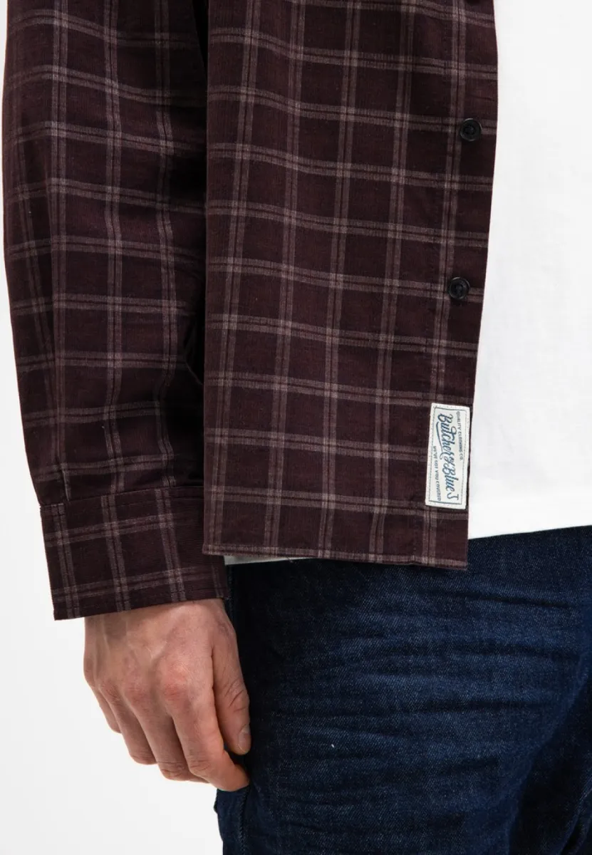 butcher-of-blue-judd-cord-small-check-shirt-m2624009-845-pascha-purple-paars-6 BUTCHER OF BLUE-Judd cord small check shirt-M2624009-845 Pascha purple-PAARS