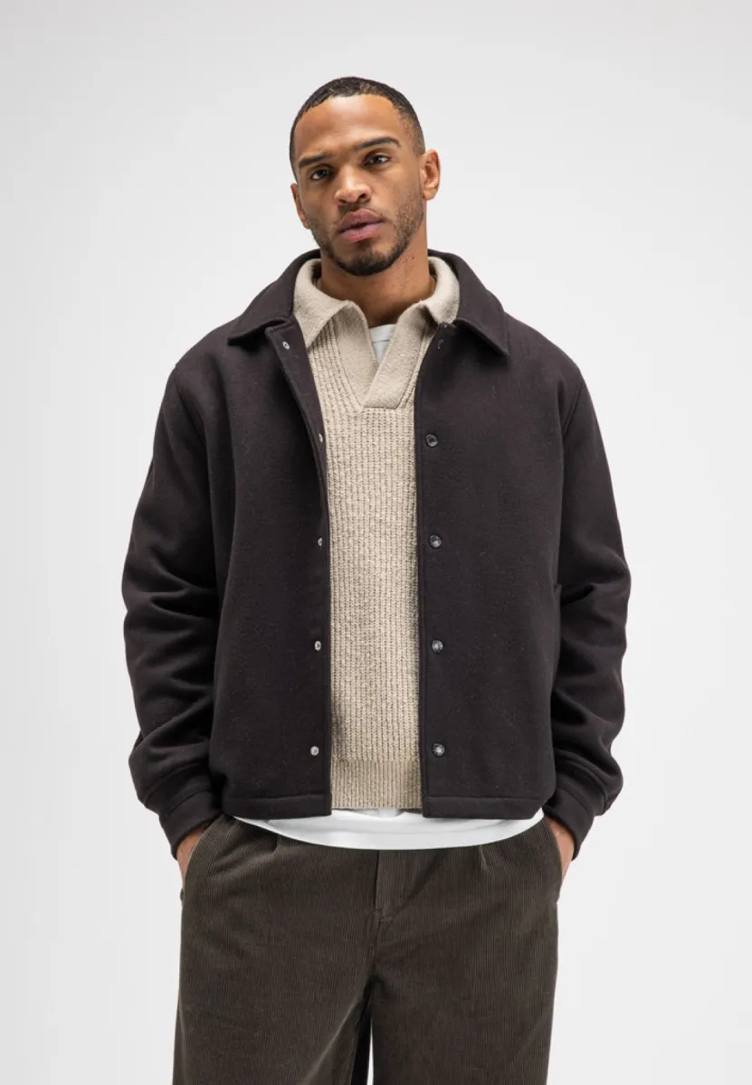 BUTCHER OF BLUE-Leap wool jacket-M2617005-694 Topaz brown-BRUIN