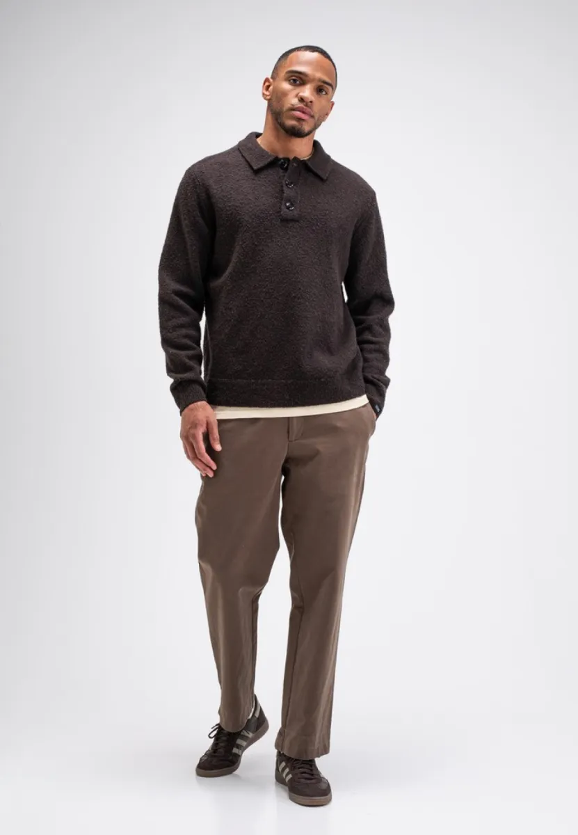 butcher-of-blue-nash-boucle-polo-m2626023-694-topaz-brown-bruin-1 BUTCHER OF BLUE-Nash boucle polo-M2626023-694 Topaz brown-BRUIN