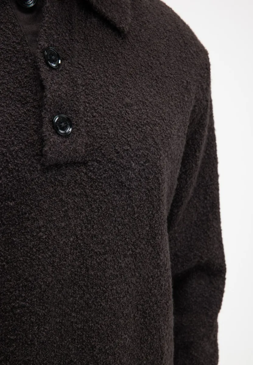 butcher-of-blue-nash-boucle-polo-m2626023-694-topaz-brown-bruin-5 BUTCHER OF BLUE-Nash boucle polo-M2626023-694 Topaz brown-BRUIN