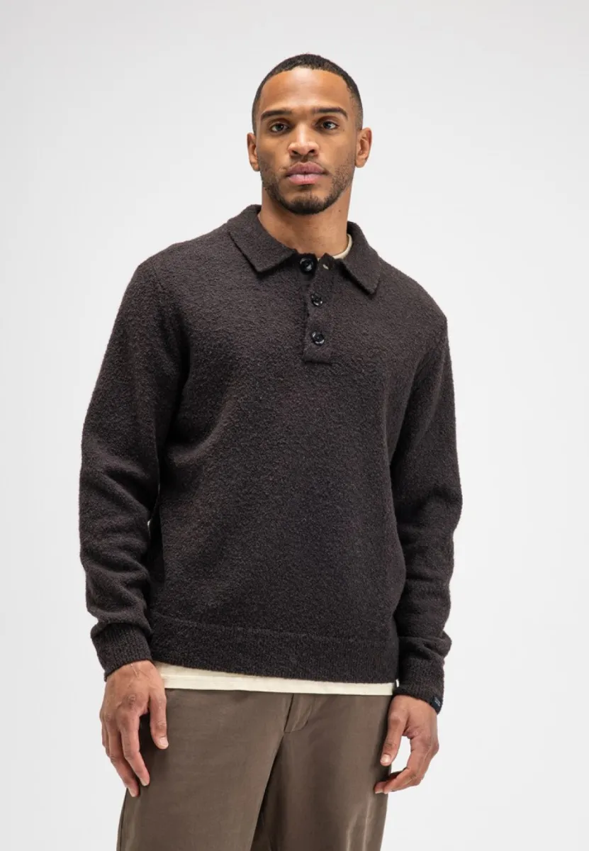 BUTCHER OF BLUE-Nash boucle polo-M2626023-694 Topaz brown-BRUIN