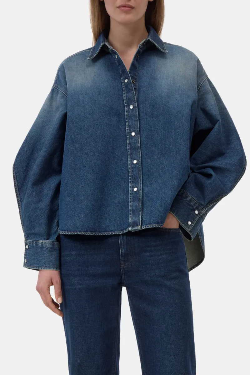 Closed-Overlay detail shirt-C94900-18Q-4T-DBL-JEANS
