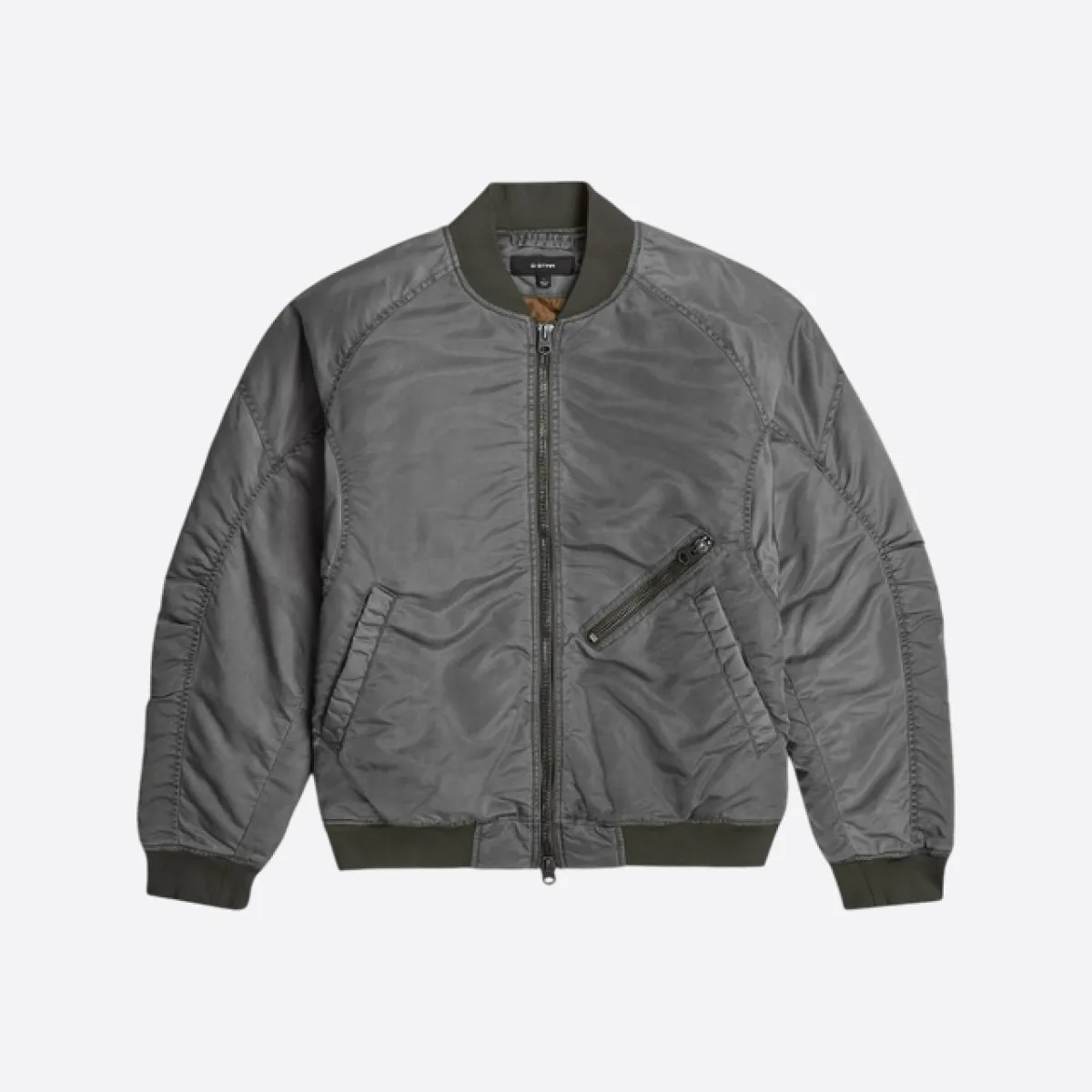 G-STAR-GA-1 LW padded bomber-D28332-D192-J382 Coated grey pewter-GRIJS