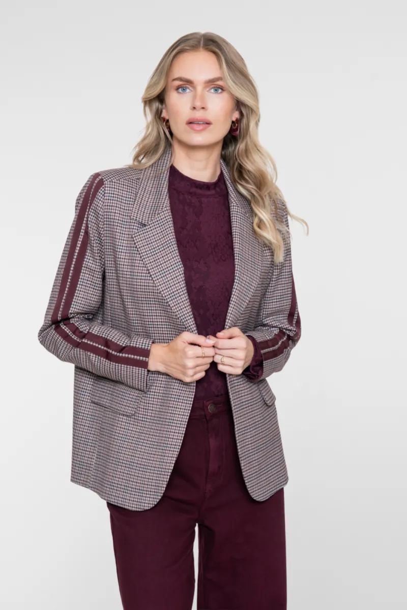 geisha-blazer-check-tape-65575-32-480-burgundy-green-bordeaux-2 GEISHA-Blazer check + tape-65575-32-480 Burgundy/green-BORDEAUX