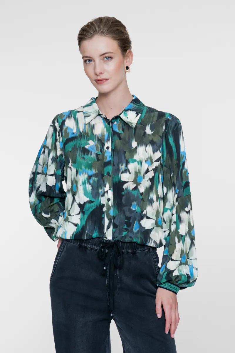 geisha-blouse-63646-20-530-green-blue-legergroen-1 GEISHA-Blouse-63646-20-530 Green/blue-LEGERGROEN