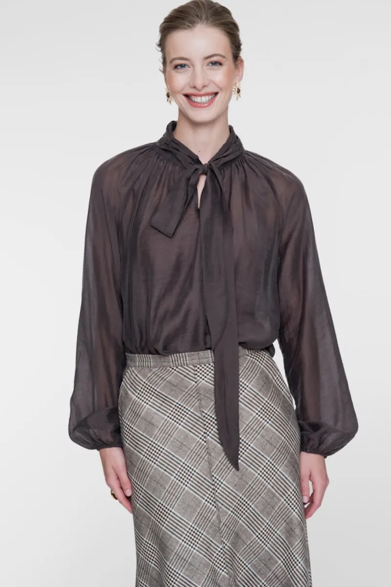 geisha-blouse-with-bow-tie-63601-14-775-brown-bruin-2 GEISHA-Blouse with bow tie-63601-14-775 Brown-BRUIN
